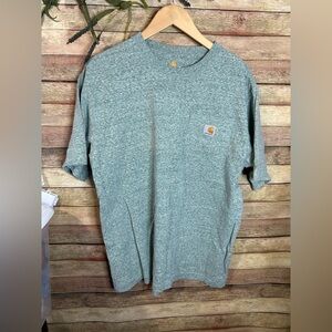 Carhartt Green Classic Fit Short Sleeve Pocket Shirt Men’s Size Medium